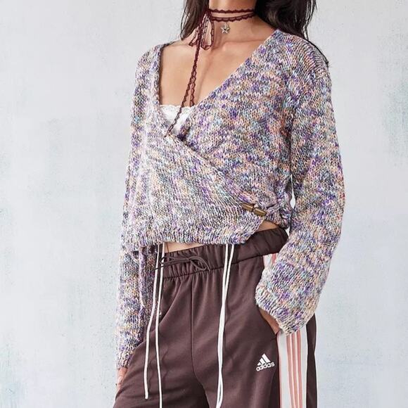 Urban Outfitters Purple Stevie Gumdrop Wrap Cardigan Sz S NWOT - Picture 3 of 11